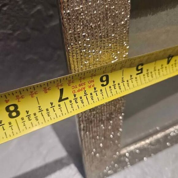 Silver Plate Textured Picture Frame Holds 5x6 picture - Picture 3 of 5